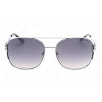 Guess Factory Women's Sunglasses - Shiny Light Nickeltin Metal Aviator | GF6127 10C ,