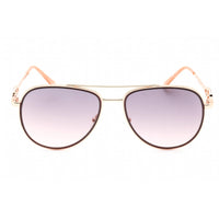 Guess Factory Women's Sunglasses - Shiny Rose Gold Aviator Metal Frame | GF0344 28U ,