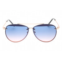 Guess Factory Women's Sunglasses - Shiny Rose Gold Aviator Metal Frame | GF0386 28W ,