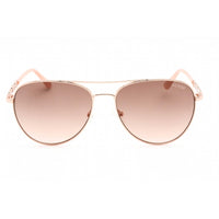 Guess Factory Women's Sunglasses - Shiny Rose Gold Metal Aviator Frame | GF6143 28F ,