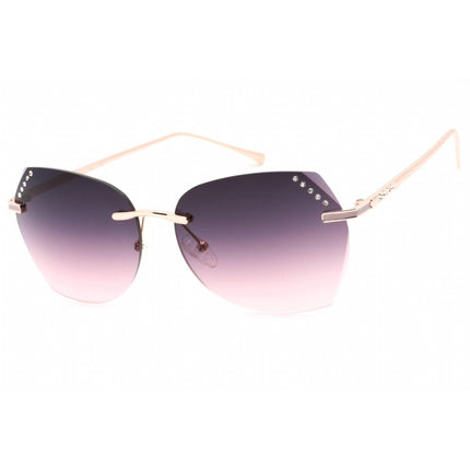 Guess Factory Women's Sunglasses - Shiny Rose Gold Rectangular Frame | GF0384 28T ,