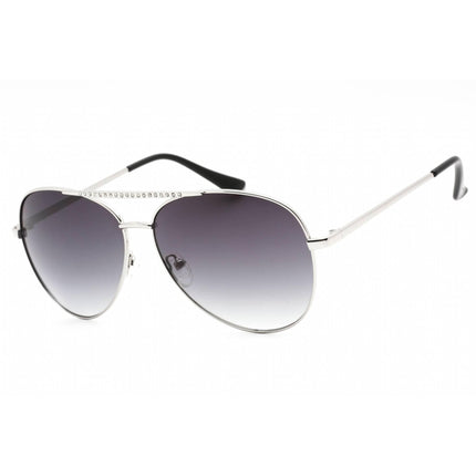 Guess Factory Women's Sunglasses - Silver Aviator Metal Frame Grey Lens | GF0399 01B ,