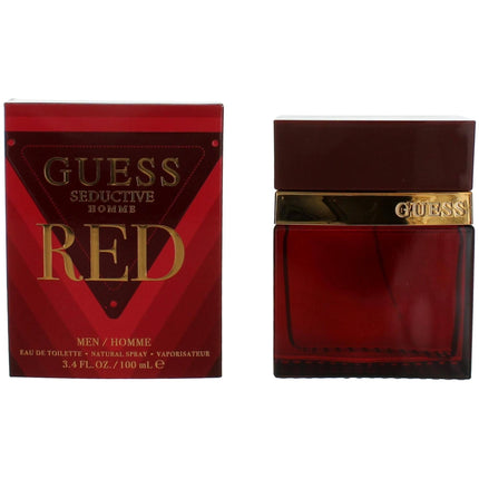Guess Men's Eau de Toilette Spray - Seductive Homme Red Invigorating Scent, 3.4 oz ,