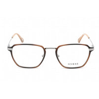 Guess Men's Eyeglasses - Blonde Havana/Silver Geometric Plastic Frame | GU50041 053 ,
