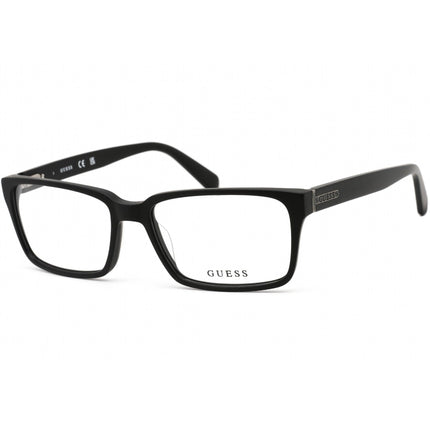Guess Men's Eyeglasses - Clear Demo Lens Black Rectangular Shaped Frame | GU1843-N B84 ,