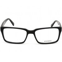 Guess Men's Eyeglasses - Clear Demo Lens Black Rectangular Shaped Frame | GU1843-N B84 ,