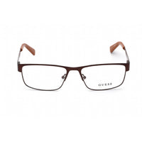 Guess Men's Eyeglasses - Clear Lens Brown Metal Rectangular Shape Frame | GU1770 D96 ,