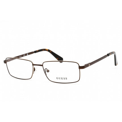 Guess Men's Eyeglasses - Clear Lens Matte Dark Brown Rectangular Frame | GU1970 049 ,