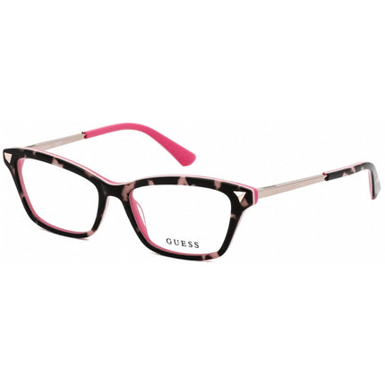 Guess Men's Eyeglasses - Clear Lens Pink/Black/Silver Cat Eye Plastic | GU2797 074 ,