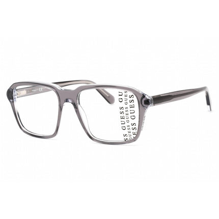 Guess Men's Eyeglasses - Full Rim Fixed Nose Pads Grey Plastic Frame | GU50073 020 ,