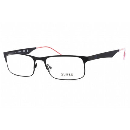 Guess Men's Eyeglasses - Full Rim Matte Blue Metal Rectangular Frame | GU1904-N 091 ,