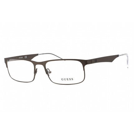 Guess Men's Eyeglasses - Full Rim Matte Gunmetal Metal Rectangular Frame | GU1904 009 ,