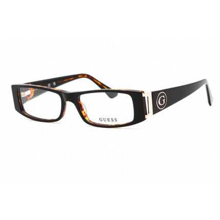 Guess Men's Eyeglasses - Full Rim Rectangular Black/Dark Havana Frame | GU 2749 001 ,
