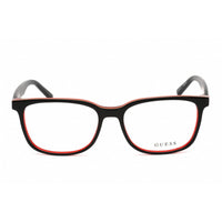 Guess Men's Eyeglasses - Full Rim Rectangular Black/Red Plastic Frame | GU50034 005 ,