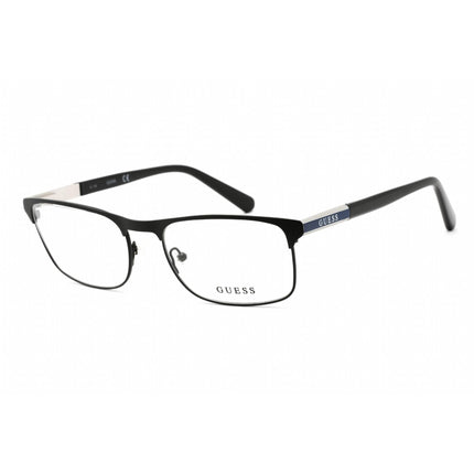 Guess Men's Eyeglasses - Full Rim Rectangular Matte Black Metal Frame | GU1981 002 ,