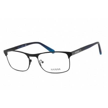 Guess Men's Eyeglasses - Full Rim Rectangular Shape Blue Metal Frame | GU1981 092 ,