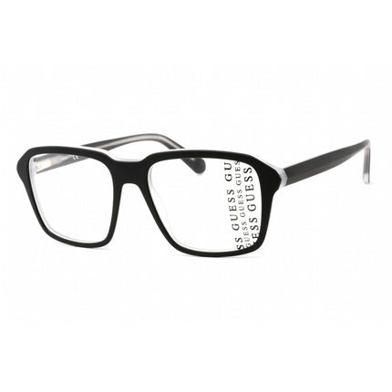 Guess Men's Eyeglasses - Full Rim Square Shape Matte Black Plastic Frame | GU50073 002 ,