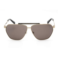 Guess Men's Sunglasses - Dark Brown Lens Full Rim Gold and Black Frame | GU00053 33A ,