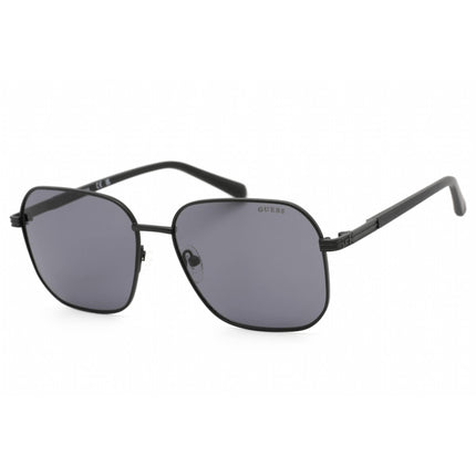 Guess Men's Sunglasses - Full Rim Matte Black Metal Rectangular Frame | GU00051 02A ,