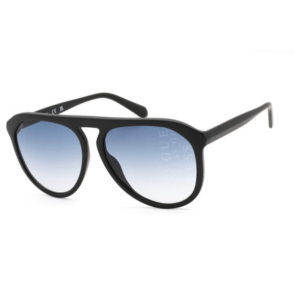 Guess Men's Sunglasses - Full Rim Matte Black Pilot Shaped Plastic Frame | GU00058 02W ,
