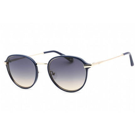 Guess Men's Sunglasses - Full Rim Shiny Blue Injected Propionate Round | GU00068 90W ,