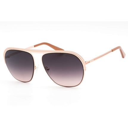 Guess Men's Sunglasses - Gradient Blue Lens Matte Rose Gold Metal Frame | GU5226 29Z ,