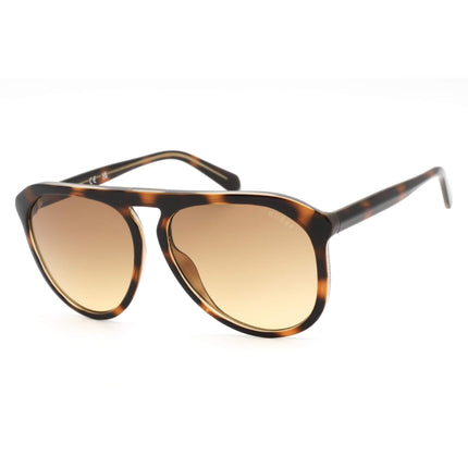 Guess Men's Sunglasses - Gradient Lens Dark Havana Pilot Plastic Frame | GU00058 52F ,