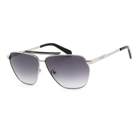 Guess Men's Sunglasses - Gradient Lens Shiny Dark Nickeltin/Black Frame | GU00053 06B ,