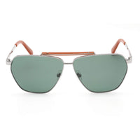 Guess Men's Sunglasses - Green Lens Shiny Gunmetal and Red Pilot Frame | GU00053 08N ,