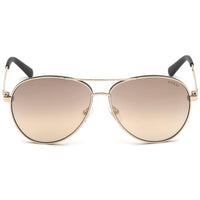 Guess Men's Sunglasses - Smoke Grey Lens Gold and Black Pilot Shape Frame | GU6948 32C ,