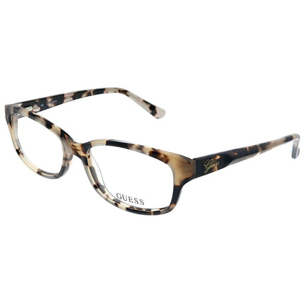 Guess Unisex Eyeglasses - Beige Tortoise Plastic Full Rim Frame | GU2429 2429 PKTO ,