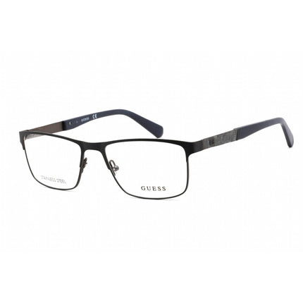 Guess Unisex Eyeglasses - Blue Stainless Steel Rectangular Shape Frame | GU1928-N 091 ,