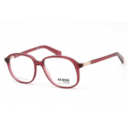 Guess Unisex Eyeglasses - Clear Demo Lens Bordeaux Square Plastic Frame | GU8255 071 ,