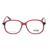Guess Unisex Eyeglasses - Clear Demo Lens Bordeaux Square Plastic Frame | GU8255 071 ,
