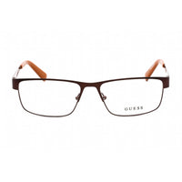 Guess Unisex Eyeglasses - Clear Demo Lens Brown Metal Rectangular Frame | GU1770-N D96 ,