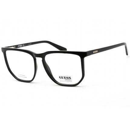 Guess Unisex Eyeglasses - Clear Demo Lens Shiny Black Square Frame | GU8237 001 ,