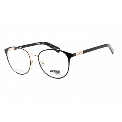 Guess Unisex Eyeglasses - Clear Lens Black/Other Metal Round Shape Frame | GU8254 005 ,
