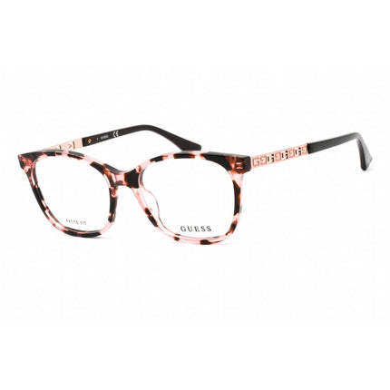 Guess Unisex Eyeglasses - Clear Lens Havana Plastic Square Shape Frame | GU2743 074 ,