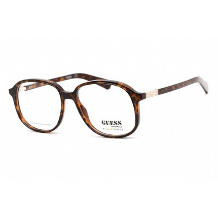 Guess Unisex Eyeglasses - Clear Lens Havana Plastic Square Shape Frame | GU8255 053 ,