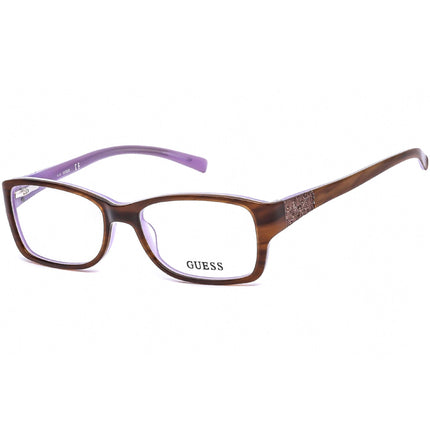 Guess Unisex Eyeglasses - Full Rim Amber and Purple Rectangular Frame | GU2274 A15 ,
