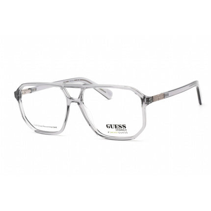 Guess Unisex Eyeglasses - Full Rim Aviator Shaped Grey Plastic Frame | GU8252 020 ,