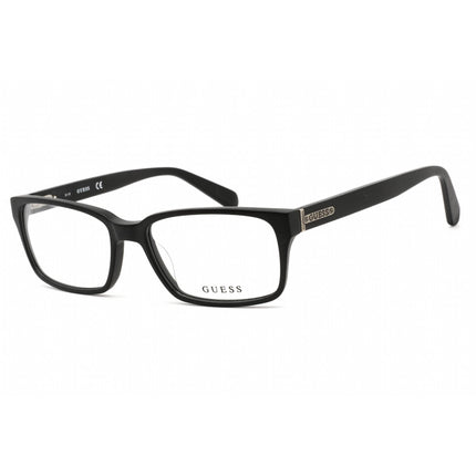 Guess Unisex Eyeglasses - Full Rim Black Plastic Round Frame Clear Lens | GU1843 B84 ,