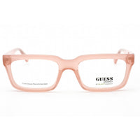 Guess Unisex Eyeglasses - Full Rim Shiny Beige Plastic Rectangular Frame | GU8253 057 ,