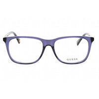 Guess Unisex Eyeglasses - Full Rim Shiny Blue Plastic Rectangular Frame | GU5223 090 ,