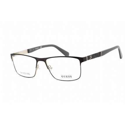 Guess Unisex Eyeglasses - Matte Gunmetal Stainless Steel Rectangular | GU1928-N 009 ,