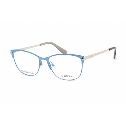 Guess Unisex Eyeglasses - Matte Light Blue Metal Cat Eye Shape Frame | GU2755 085 ,