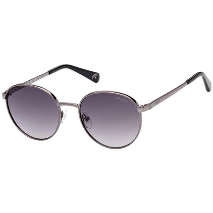 Guess Unisex Sunglasses - Full Rim Shiny Dark Nickel Grey Metal Frame | GU5214 06B ,