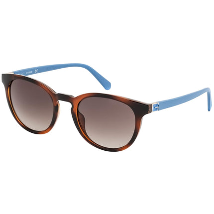 Guess Unisex Sunglasses - Gradient Lens Dark Havana and Blue Frame | GU00005 52F ,