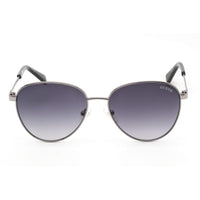 Guess Unisex Sunglasses - Gradient Smoke Lens Metal Oval Shape Frame | GU8257 08B ,