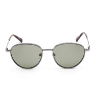 Guess Unisex Sunglasses - Shiny Gunmetal Round Full-Rim Metal Frame | GU5205 08N ,